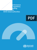 Manual For Performance Evaluation of Regulatory Authorities Seeking Designation As WHO-listed Authorities