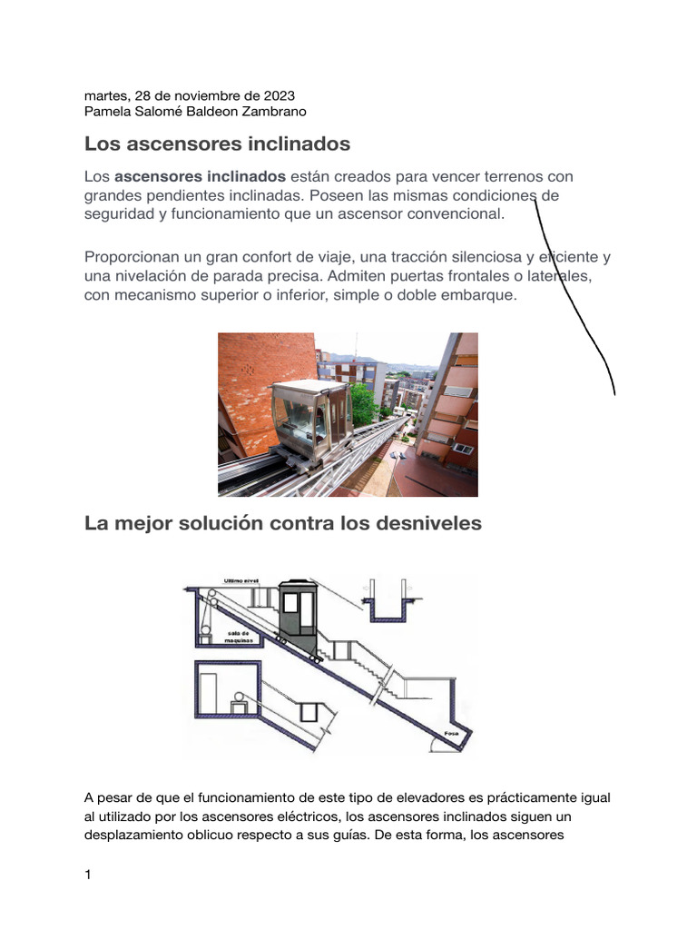 Ascensores Inclinados: Funcionamiento y Tipos | PDF | Ascensor | Bienes ...
