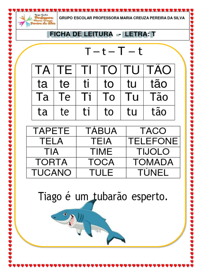 Ficha Letra T | PDF