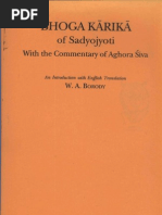 Bhoga Karika of Sadyojyoti (W.a. Borody)