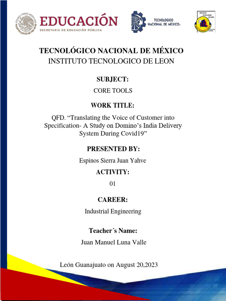 Homework On QFD (HOUSE OF QUALITY) | PDF | Inventory | Matrix (Mathematics)