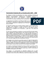 Comunicado Convención Colectiva de La Construcción 2007 - 2009.
