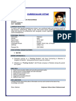 Curriculum Vitae: Rajmeer Khan Noor Muhammad