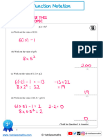Function Notation Edexcel SOLUTIONS