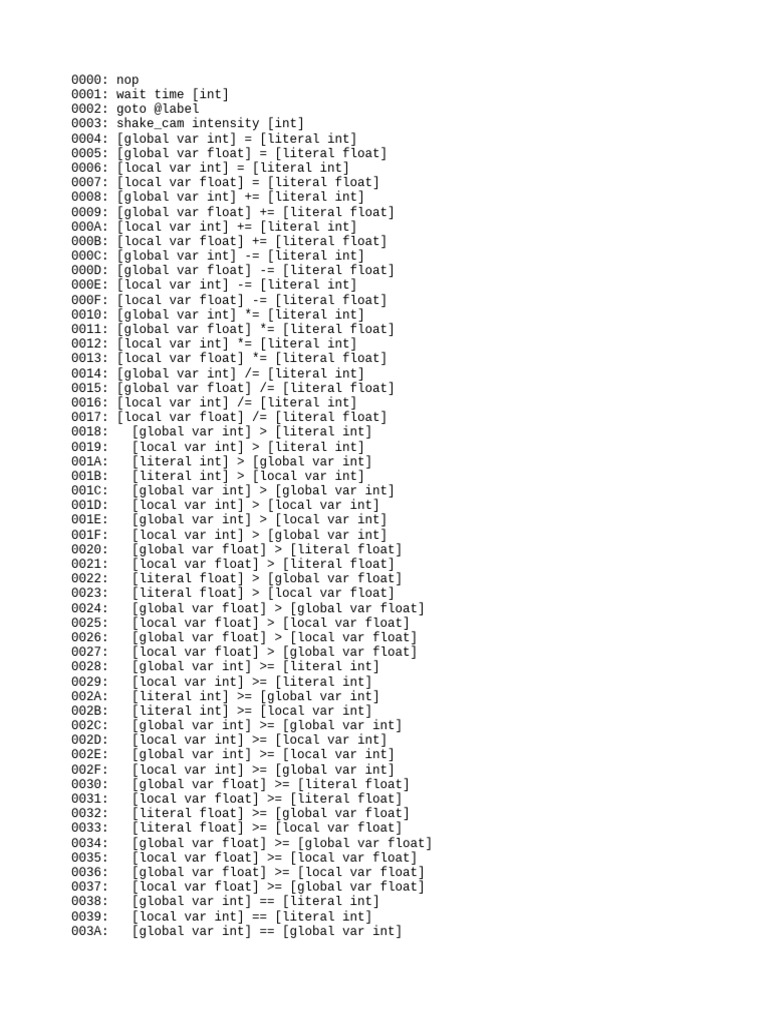 Op Codes | PDF | Computer Programming