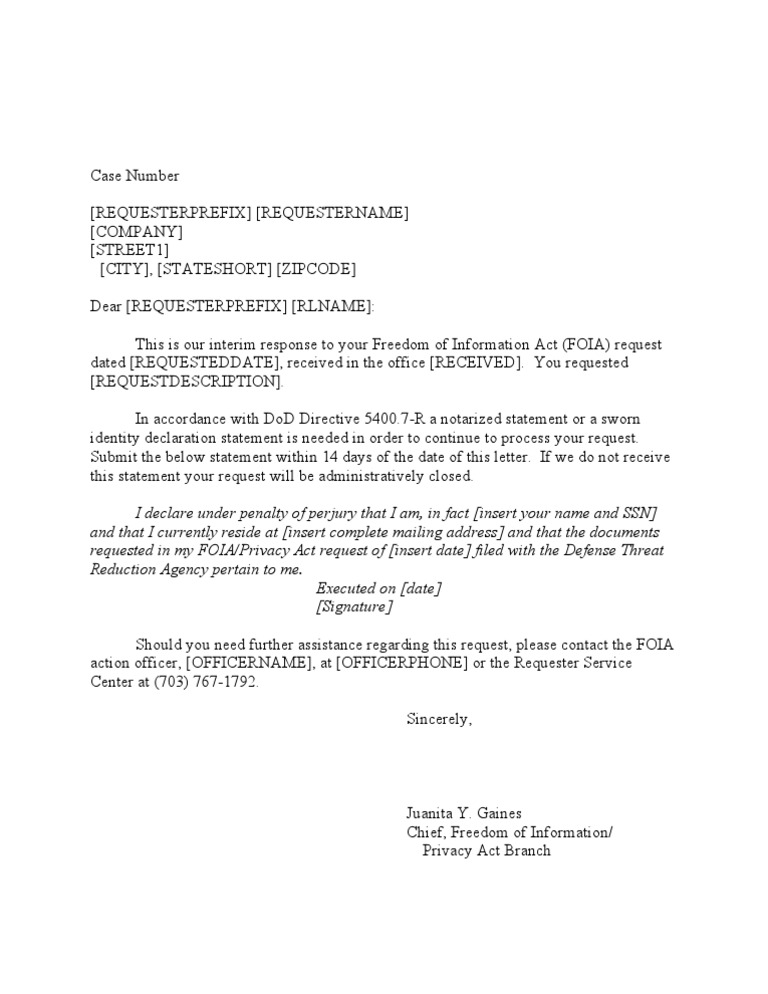 DTRA FOIA 3rd Party Requests | PDF