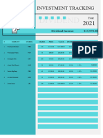 Dividends Investment Tracking Spreadsheet