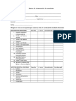 Pauta de Observacion Conductual