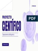 Presentación Proyecto Científico Bioquímica Profesional Violeta y Blanco