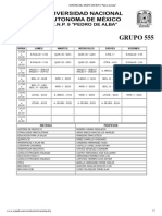 HORARIO DEL GRUPO 555 ENP 9 - Pedro de Alba