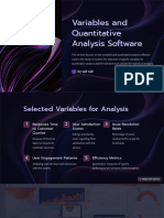 Variables and Quantitative Analysis Software
