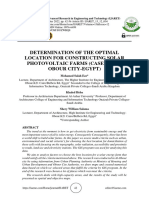 DETERMINATION OF THE OPTIMAL LOCATION FOR CONSTRUCTING SOLAR PHOTOVOLTAIC FARMS (Case Study Obour City-Egypt)