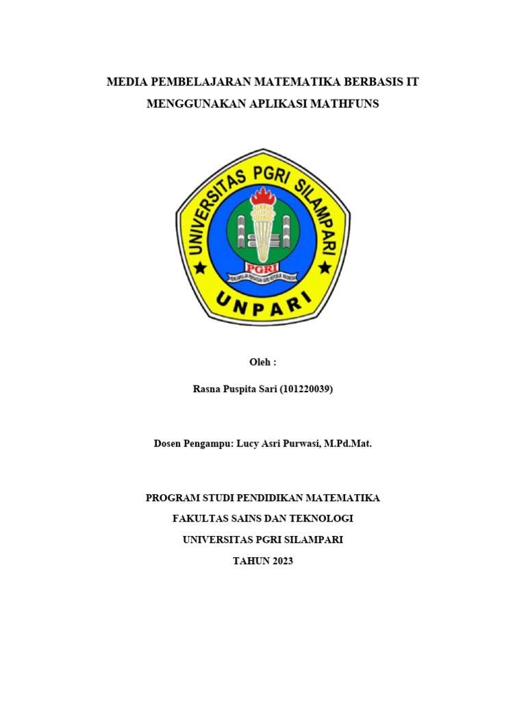 Media Pembelajaran Matematika IT: Mathfuns | PDF | Komputer