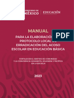 MANUAL PARA LA ELABORACIÓN DEL PROTOCOLO LOCAL DE ERRADICACIÓN DEL ACOSO ESCOLAR EN EDUCACIÓN BÁSICA - Lopez Palafox