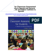 Test Bank For Classroom Assessment For Students in Special and General Education 3 e 3rd Edition Cathleen G Spinelli