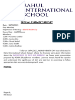 Special Assembly Report