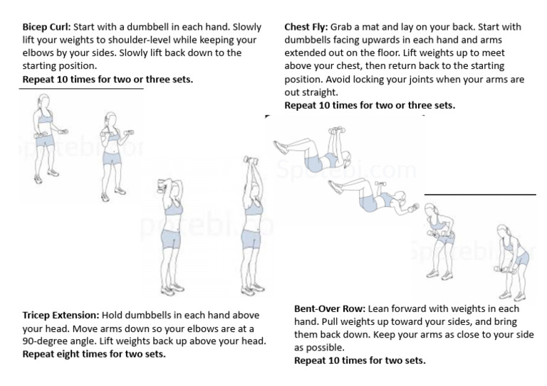 Beginner 4 Simple Arm Exercises PDF