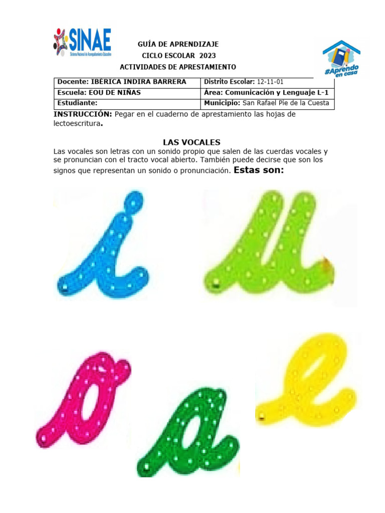 Actividades de Aprestamiento 2023 | PDF | Artes del Lenguaje y Comunicación