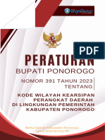 Perbup 391 Tahun 2023 (Kode Wilayah Kearsipan)