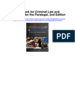Test Bank For Criminal Law and Procedure For The Paralegal 2nd Edition