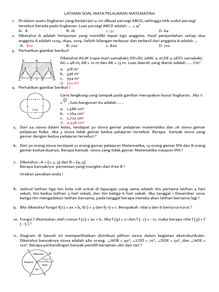 Latihan Soal Matematika SMP OSN | PDF