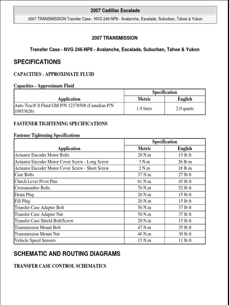 Transfer Case NVG 246 PDF Clutch Electrical Connector