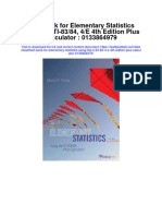 Test Bank For Elementary Statistics Using The Ti 83-84-4 e 4th Edition Plus Calculator 0133864979