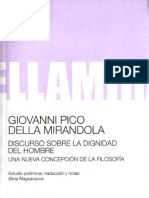 89-Giovanni Pico Della Mirandola, Discuro Sobre La Dignidad Del Hombre (Completo Con Estrudio Introductorio)