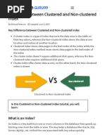 Difference Between Clustered and Non-Clustered Index