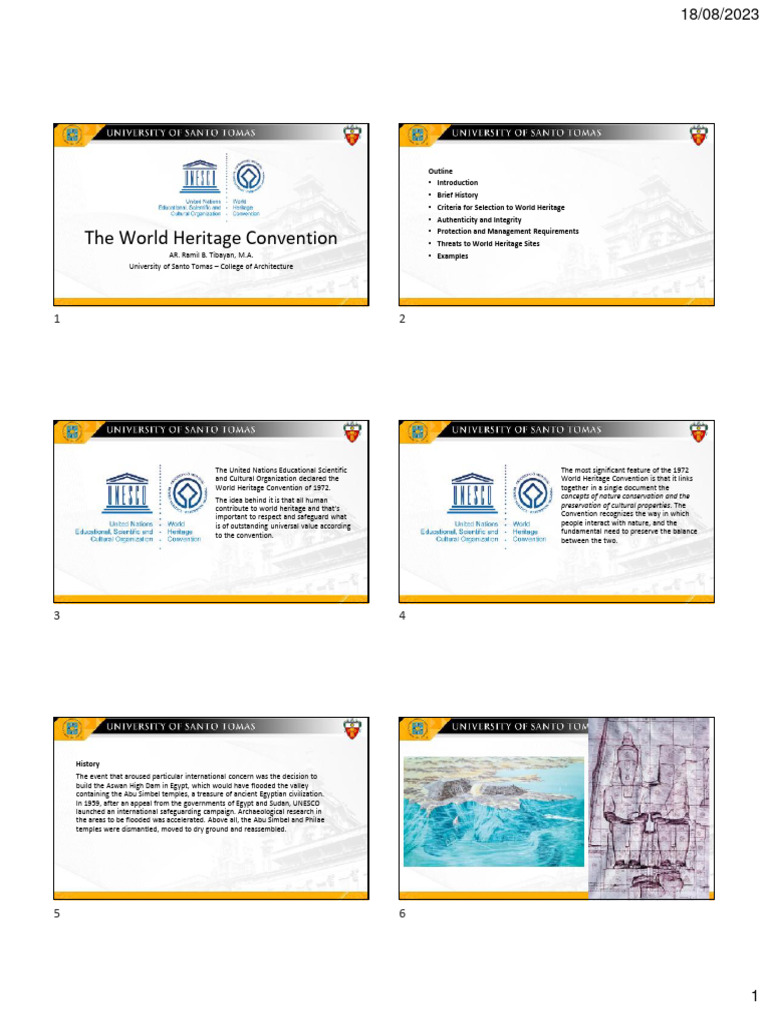 Overview of the World Heritage Convention | PDF | World Heritage Site ...