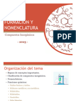 U1-Repaso. Formación y Nomenclatura de Compuestos Inorgánicos