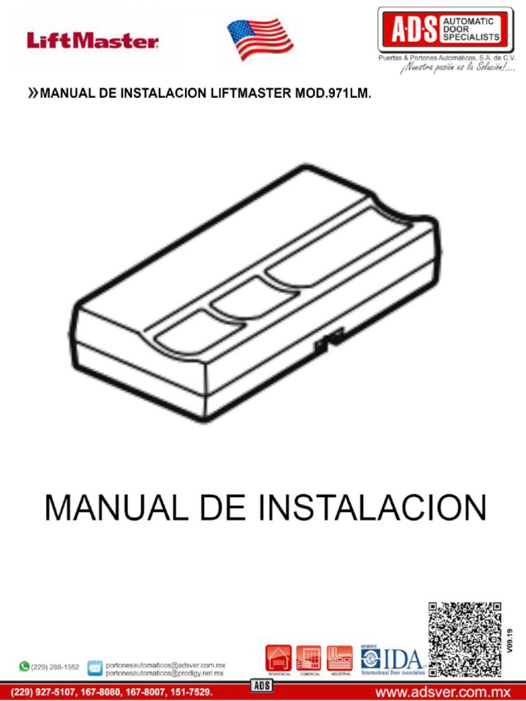 Manual de Instalacion Liftmaster Mod.971lm | PDF