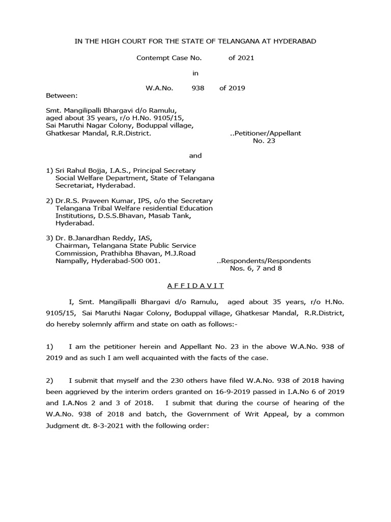 Contempt Case | PDF