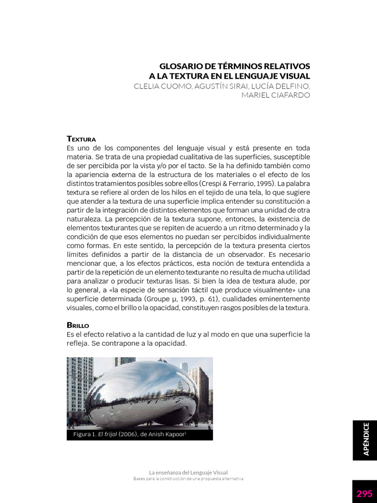 Glosario de Texturas en Lenguaje Visual | PDF | Artes del Lenguaje y ...