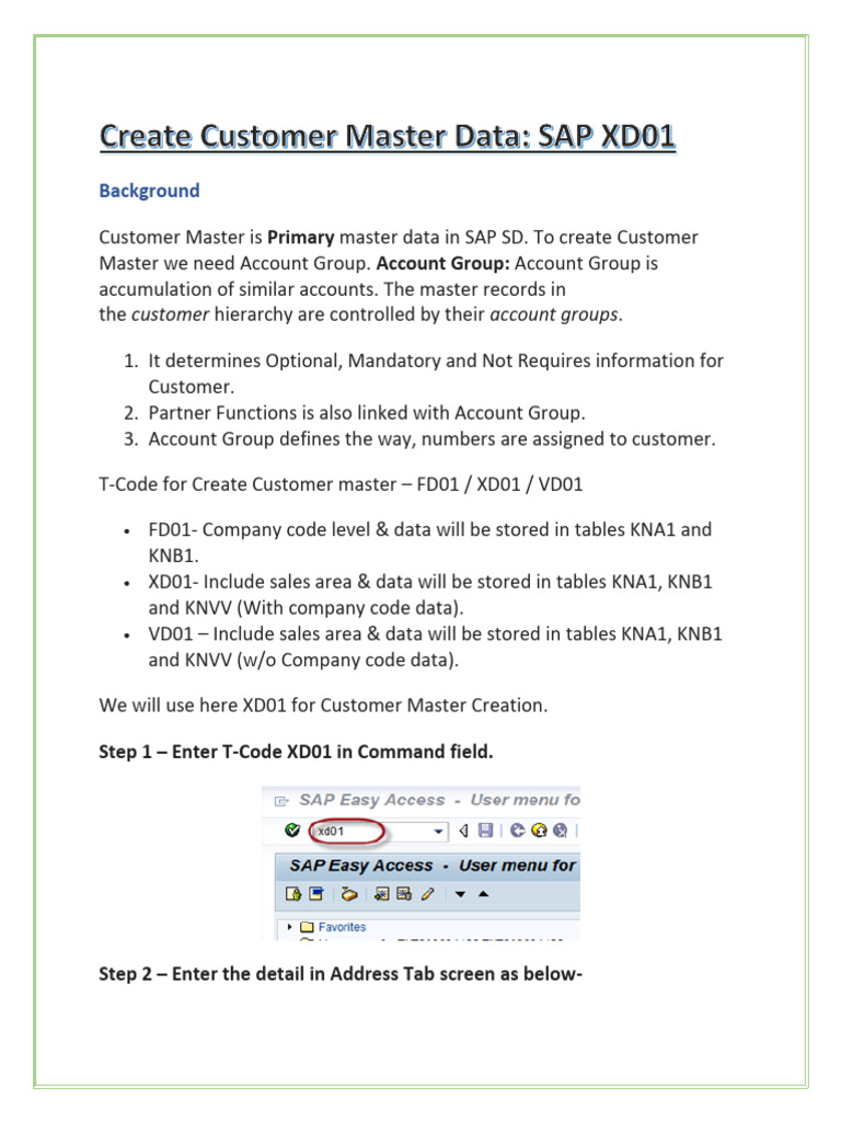 create-customer-master-data-in-sd-pdf-banks-credit-card