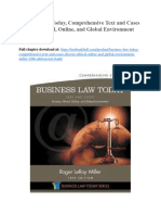 Business Law Today Comprehensive Text and Cases Diverse Ethical Online and Global Environment Miller 10th Edition Test Bank