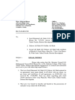 Legal Notice... Mumtaz Yousaf