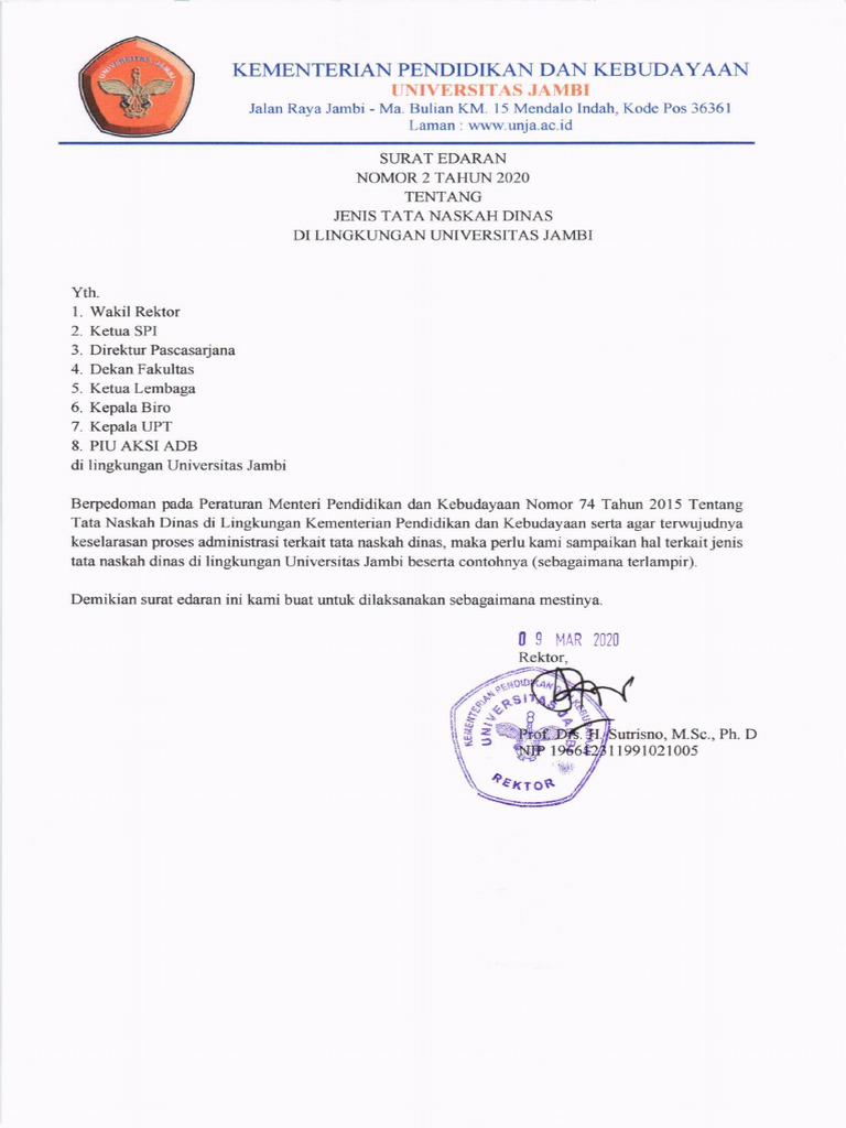 Edaran Tata Naskah Revisi 17 Maret | PDF