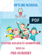 Pre-Nursery Winter Holiday Homework