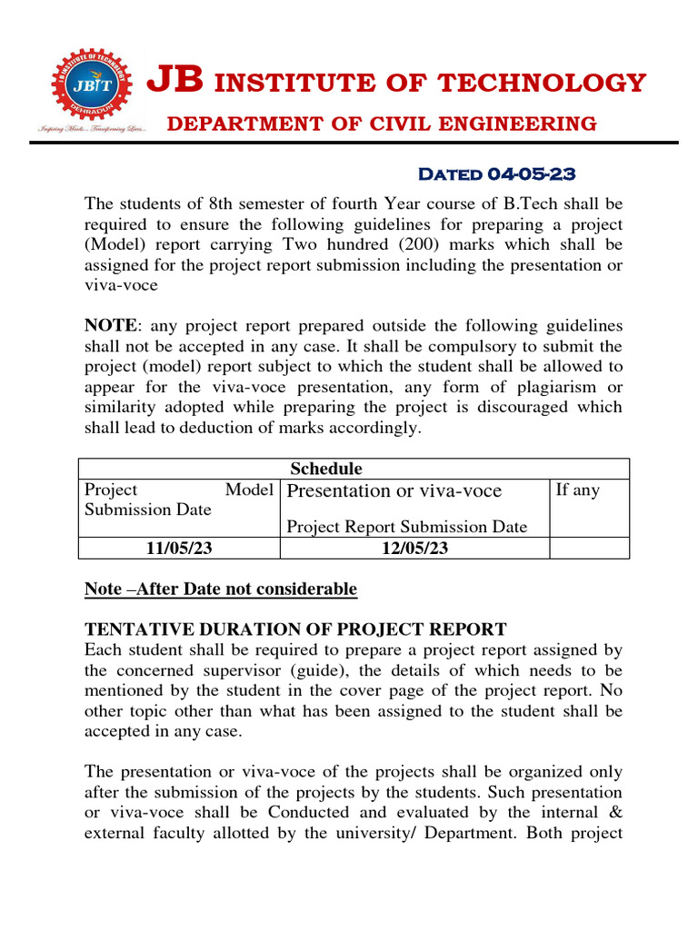 Notics For Project Model & Report | PDF | Thesis | Writing