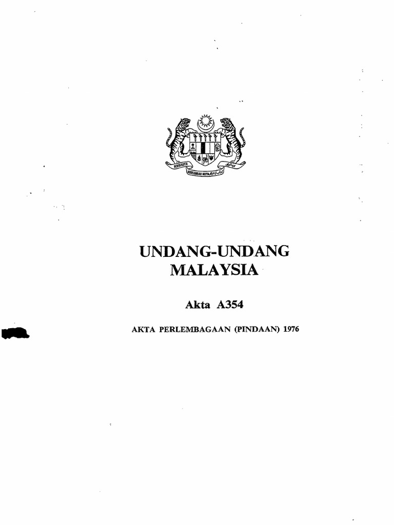 Akta A354 | PDF