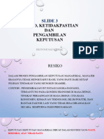 SLIDE 3 RESIKO, KETIDAKPASTIAN Dan PENGAMBILAN KEPUTUSAN