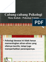 Cabang Psikologi