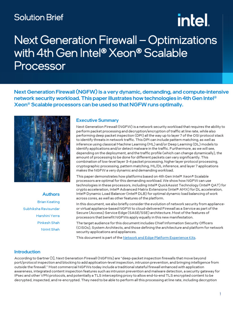 Next Generation Firewall Optimizations Solution Brief 765277v1 | PDF ...