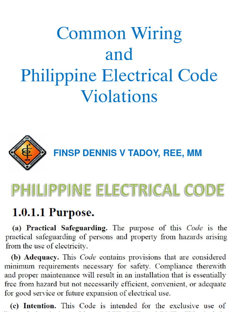 Common Wiring & PEC Violation | PDF