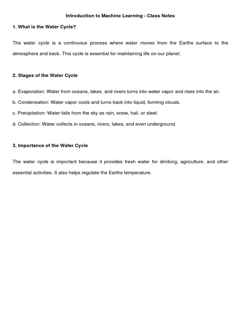 Water Cycle Basics for 5th Grade | PDF | Science & Mathematics
