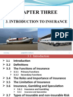 Chapter Three: 3. Introduction To Insurance