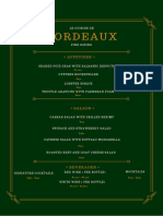 Dark Green and Gold Fancy Dining Menu