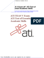 Ati Teas V Exam Ati Test of Essential Academic Skills