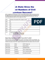Which State Gives The Highest Numbers of Civil Services Success 17